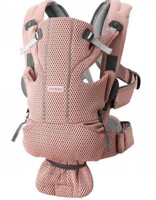 Рюкзак-кенгуру для новорожденных BabyBjorn Move Mesh 0990.03/Пыльно-розовый